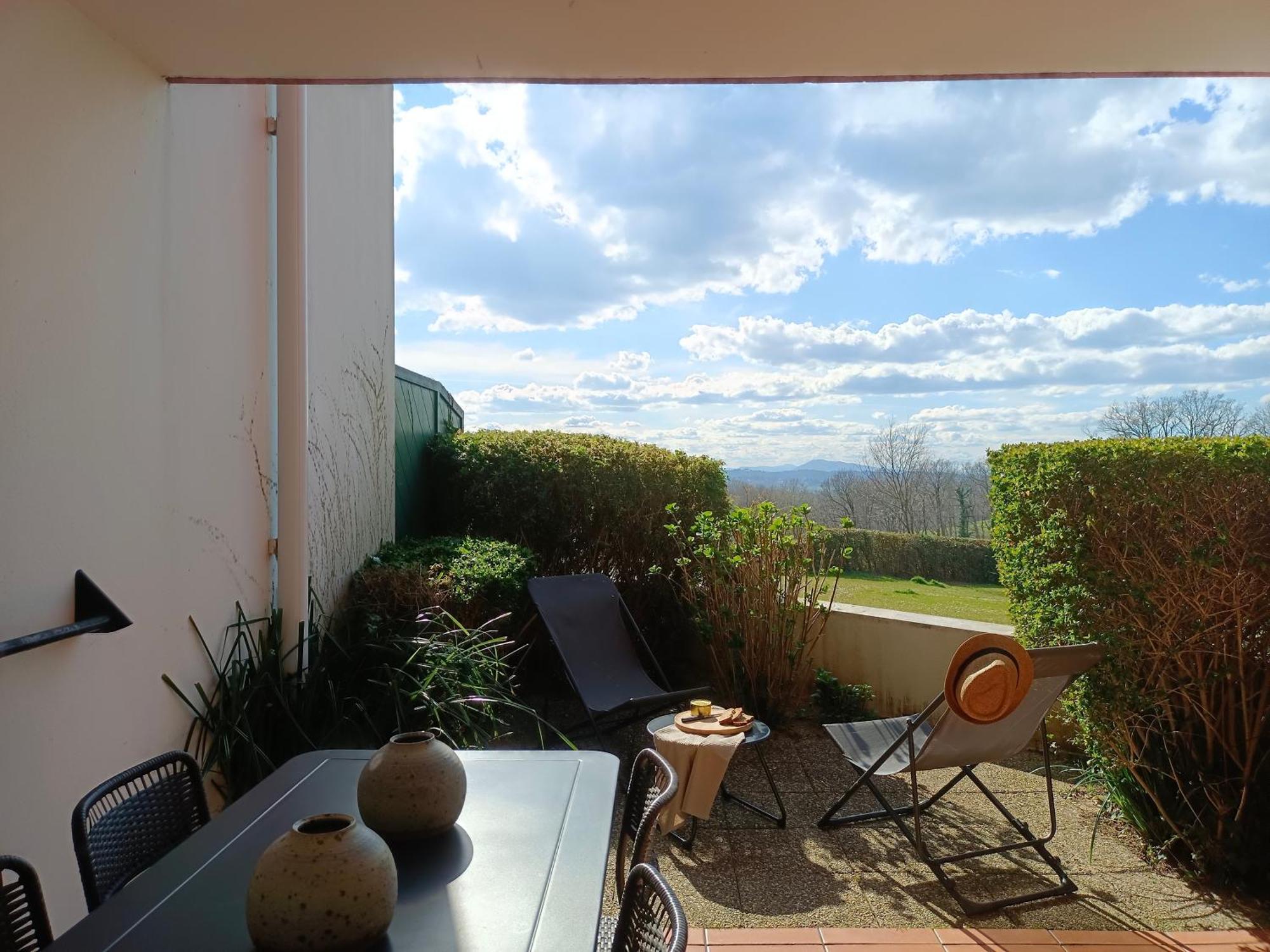 Appartamento T1 Bis Avec Piscine Vue Golf Et Montagnes Arcangues Esterno foto